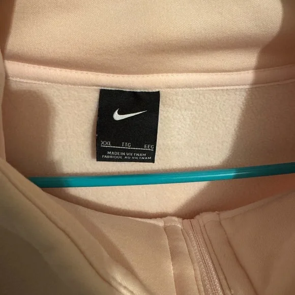 Nike Women’s Pink Quarter Zip Fleece - Picture 3 of 4